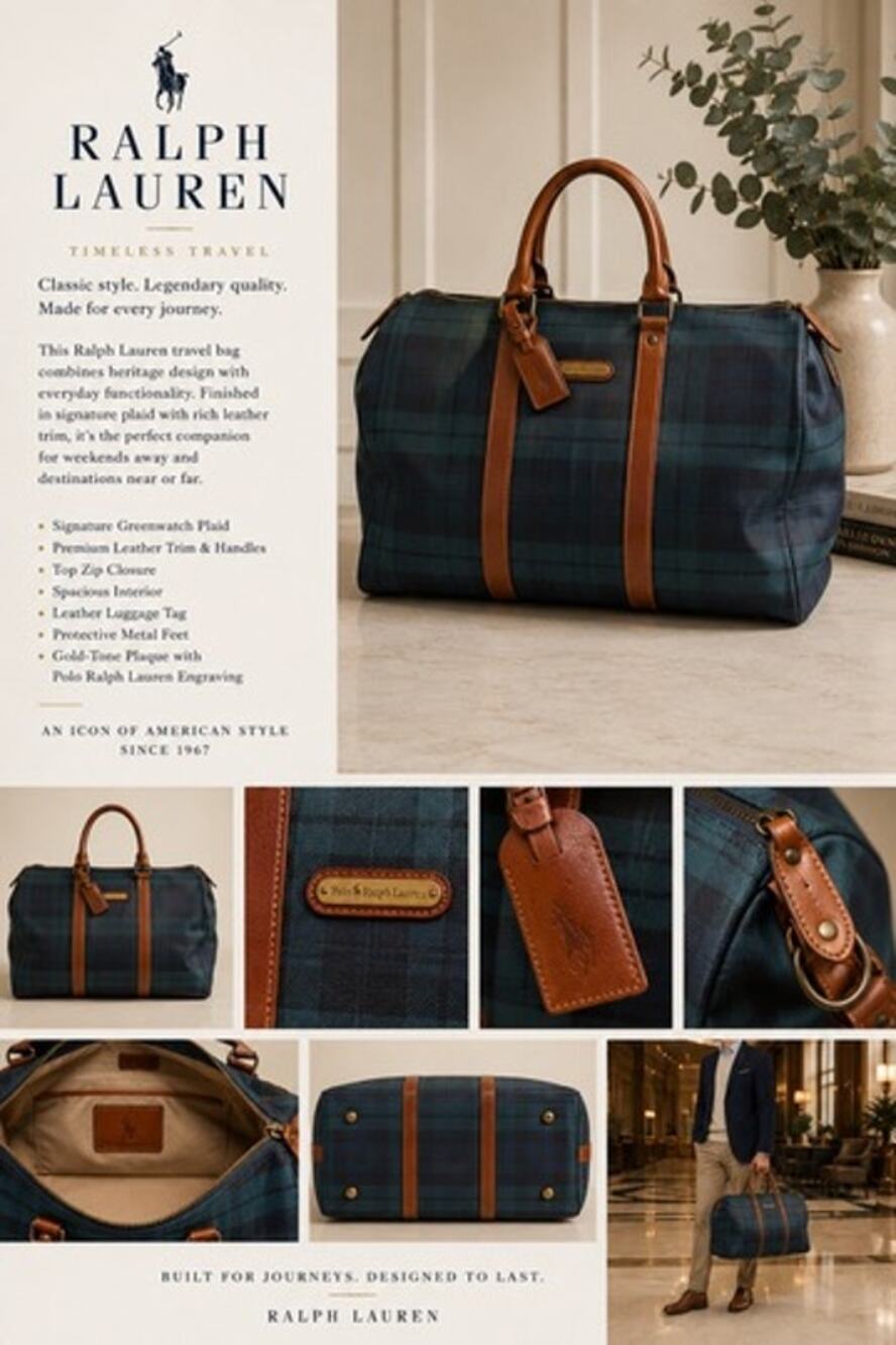 AS016 Ralph Lauren Vintage Duffle Bag*Amazing collectible piece!